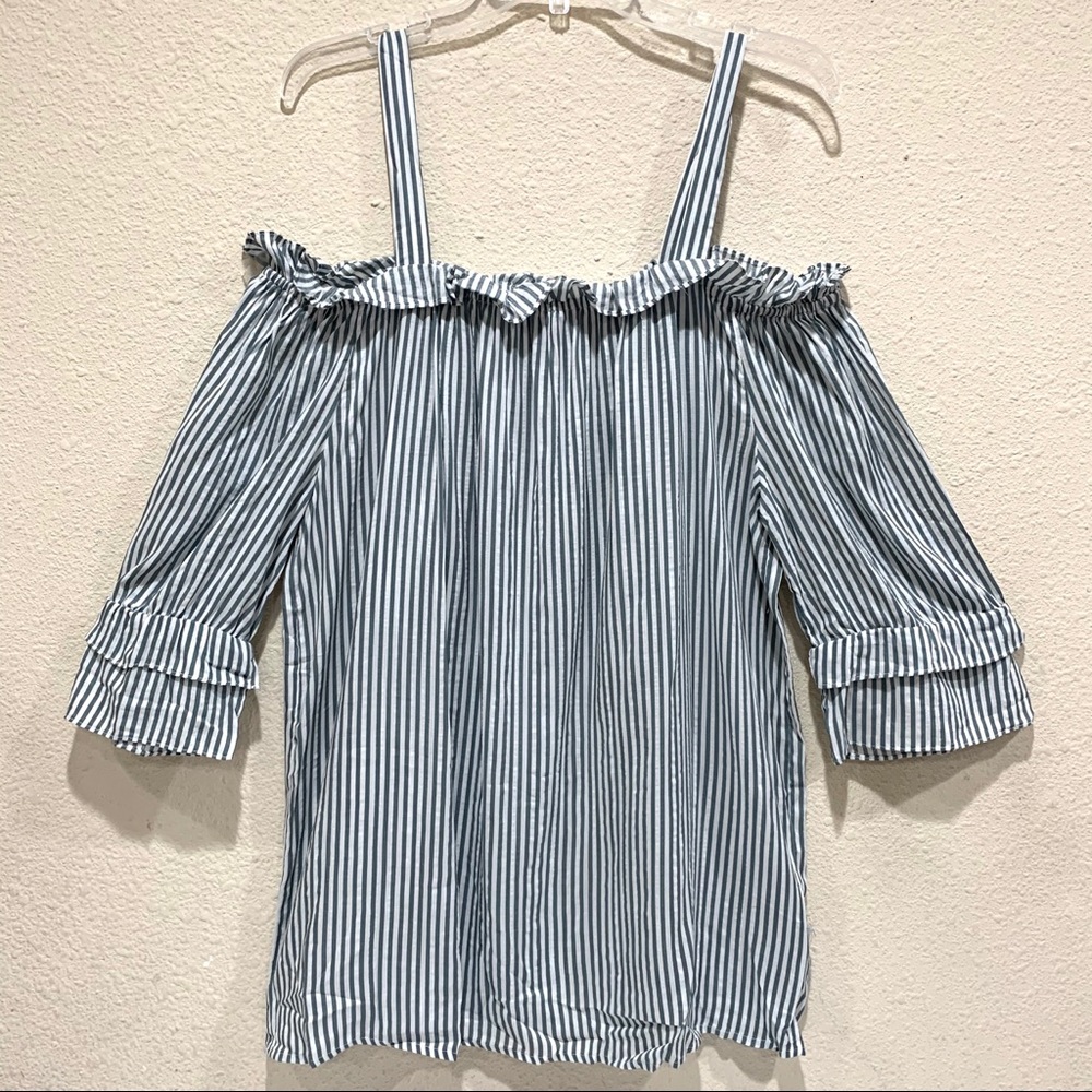 Plus Size Boho Cold Shoulder Top (NWT) - Picture 1 of 7